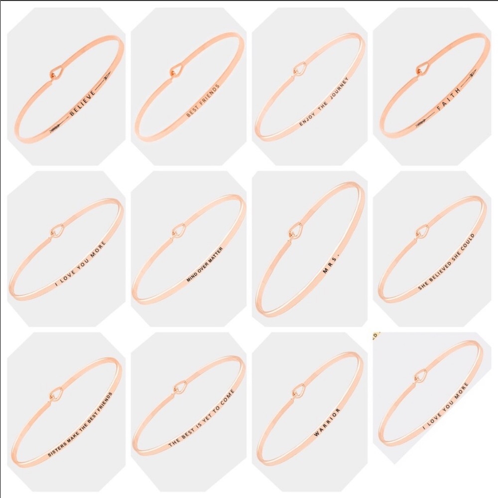 Bracelet bangles thin dainty - ROSE GOLD - Picture 8 of 8